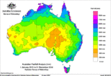 Niederschläge in Australien 1.1.2015 bis 31.12.2018 in mm Lizenz: CC BY
