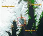 Bear-Gletscher am 16. Mai 1989 Lizenz: public domain