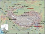 Hindukusch-Himalaya-Region mGebirgs- und Gletschergebiete Lizenz: CC BY