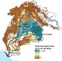 Anbaufläche im Indus-Becken In % pro Flächeneinheit Lizenz: CC BY