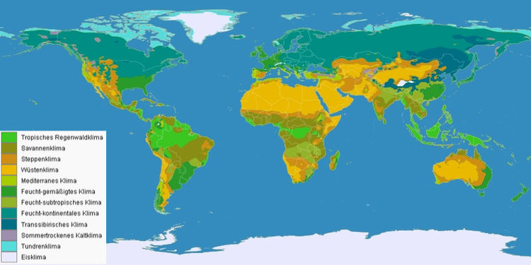 Klimazonen – Klimawandel