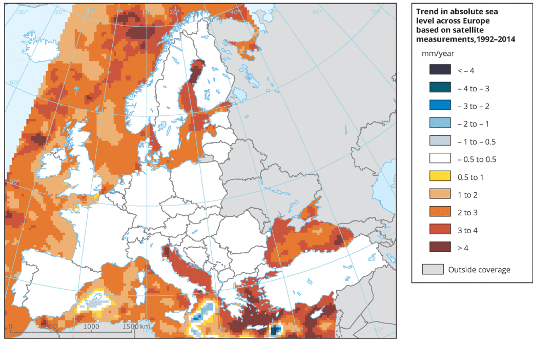 Meeresspiegelanstieg in Europa – Klimawandel
