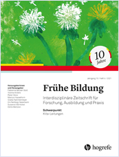 Titelblatt der Zeitschrift Frühe Bildung, Heft 4/2021