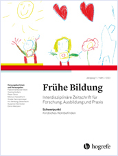 Titelblatt der Zeitschrift Frühe Bildung, Heft 3/2022