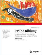 Titelblatt der Zeitschrift Frühe Bildung, Heft 1/2021