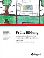 Titelblatt der Zeitschrift Frühe Bildung, Heft 2/2022