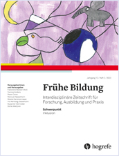 Titelblatt der Zeitschrift Frühe Bildung, Heft 2/2023