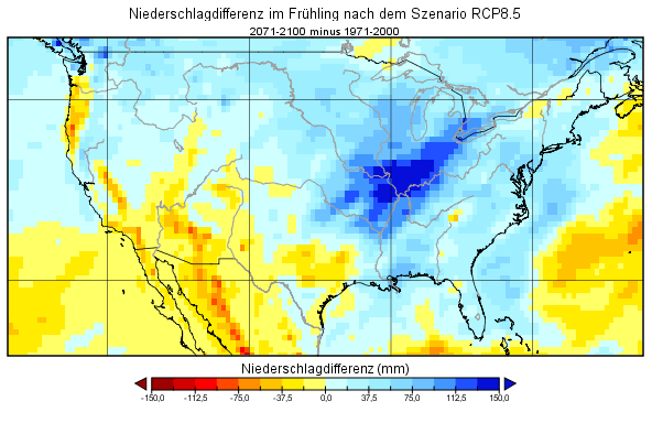 Datei:Niederschlag Nordamerika rcp85 diff2 Frühling.png