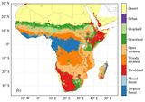 Landbedeckung in Afrika Stand 2002-2017 Lizenz: CC BY
