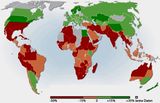 Agrarproduktion bis 2080 Veränderung der Agrarproduktion durch Klimawandel und CO2-Düngungseffekt Lizenz: Quellenangabe, nicht-kommerziell