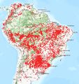 Waldbrände in Südamerika Über drei Tage Ende August 2019 Lizenz: public domain