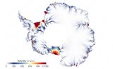 Abflussgeschwindigkeit von Eis In m/Jahr 2013-2018 Lizenz: public domain