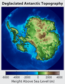 Antarktis ohne Eisbedeckung Topographie unter Festland- und marinem Eis Lizenz: CC BY-NC-SA