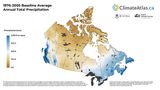 Mittlere Jahresniederschläge Kanada 1976-2005 Lizenz: CC BY-NC-ND