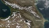 Kaukasus Schneebedeckung im November Lizenz: public domain