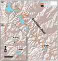 Gletscherfläche in der Cordillera Real Änderung 1986 bis 2014 Lizenz: CC BY-SA
