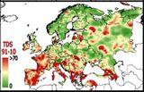 Schweregrad von Dürren 1991-2010 Schweregrad pro Jahrzehnt nach einer dimensionslosen Punktezahl Lizenz: CC BY