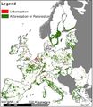 Wiederbewaldung in der EU 1950-2010 Lizenz: CC BY