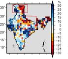 Extremer Niederschlag in Indien Änderung 1979-2015 Lizenz: CC BY-NC-ND