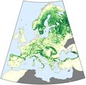Waldbedeckung in Europa gegenwärtig Lizenz: CC BY