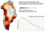 Massenbilanz des Grönländischen Eisschildes 2002-2025 Lizenz: public domain