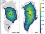 Grönland im Eem Zwei Modellsimulationen Lizenz: CC BY