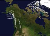 Alaska und Kanada Wichtige Gletschergebiete Lizenz: public domain