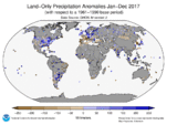 Regionale Niederschlagsänderungen 2017 im Vergleich zu 1961-1990 Lizenz: public domain