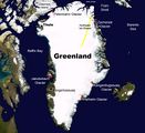Grönländischer Eisschild 2010 ...sowie benachbarte Inseln Lizenz: public domain
