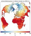 Jahresmitteltemperaturen ca. 6000 vh. Lizenz: CC BY