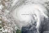 Hurrikan Harvey 2017 Harvey trifft am 25.8.2017 in Texas auf Land. Lizenz: public domain