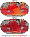 Meeresspiegeländerung 2081-2100 zu 1986-2005 Szenarien RCP4.5 und RCP8.5 Lizenz: IPCC-Lizenz