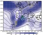 Kaltlufttropfen über Iberia und feuchtwarme Bodenströmung Lizenz: CC BY