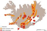 Vulkanzonen auf Island Und Gletscher Lizenz: nicht kommerziell