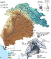 Geographische Parameter des Indus-Beckens Höhenlage und Bevölkerungsdichte Lizenz: CC BY