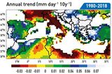 Regionale Niederschlagsänderungen 1980-2018 Lizenz: MedECC-Lizenz