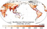 Bevölkerung in Monsunregionen 3,8 Mrd. Lizenz: CC BY