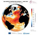 Meeresoberflächentemperatur Juni 2023 im Nordatlantik Lizenz: CC BY