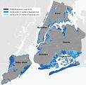 Jahrhunderthochwasser New York City 2010, 2020er, 2050 Lizenz: public domain