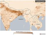 Bevölkerungsdichten in S- und SO-Asien Gebiete mit einer hohen Bevölkerung Lizenz: public domain