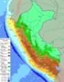 Natürliche Regionen in Peru Höhenstufen, Meerestiefen Lizenz: CC BY-NC-SA