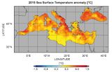 Mittelmeer 2015 Meeresoberflächentemperatur im Vergleich zu 1993-2007 Lizenz: CC BY-NC-ND