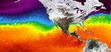 N-Pazifik und NW-Atlantik Meeresoberflächentemperatur Januar 2016 Lizenz: public domain