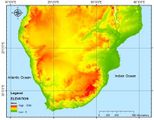 Topographische Karte Südliches Afrika Lizenz: CC BY-NC