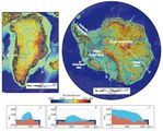 Topographie Grönland, Antarktis Topographie von Grönland und der Antarktis unter dem Eis und am Meeresboden. Lizenz: IPCC-Lizenz
