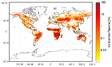 Verbrannte Fläche 2003-2009 Durchschnittlich verbrannte Fläche pro Jahr 2003-2009 Lizenz: CC BY-SA
