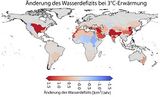 Änderung des Wasser-Defizits bei 3°C Erwärmung Lizenz: CC BY