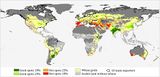 Weizenanbaugebiete und Wassermangel Projektionen Lizenz: CC BY-NC
