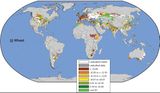 Klimawandel Weizenerträge 1974-2013 in t/ha/Jahr Lizenz: CC BY